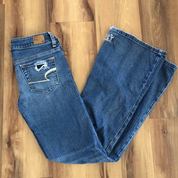 AE hipster ripped jeans size 0 - Picture 1 of 16